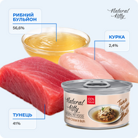 Тунець з куркою в бульйоні для котів, 80 г preview 5