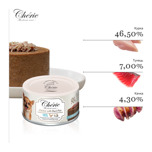 ПАШТЕТ ІЗ КУРКОЮ ТА КАЧКОЮ ДЛЯ СОБАК, 80 г