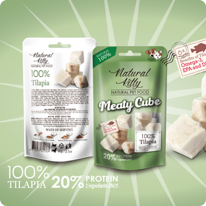 NATURAL KITTY М’ЯСНІ КУБИКИ З ТІЛАПІЇ ДЛЯ КОТІВ 50 г