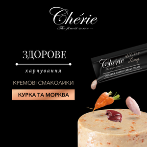 КРЕМОВІ ЛАСОЩІ З КУРКОЮ ТА МОРКВОЮ ДЛЯ КОТІВ, 4×12 г